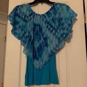 Amy Byer blue blouse